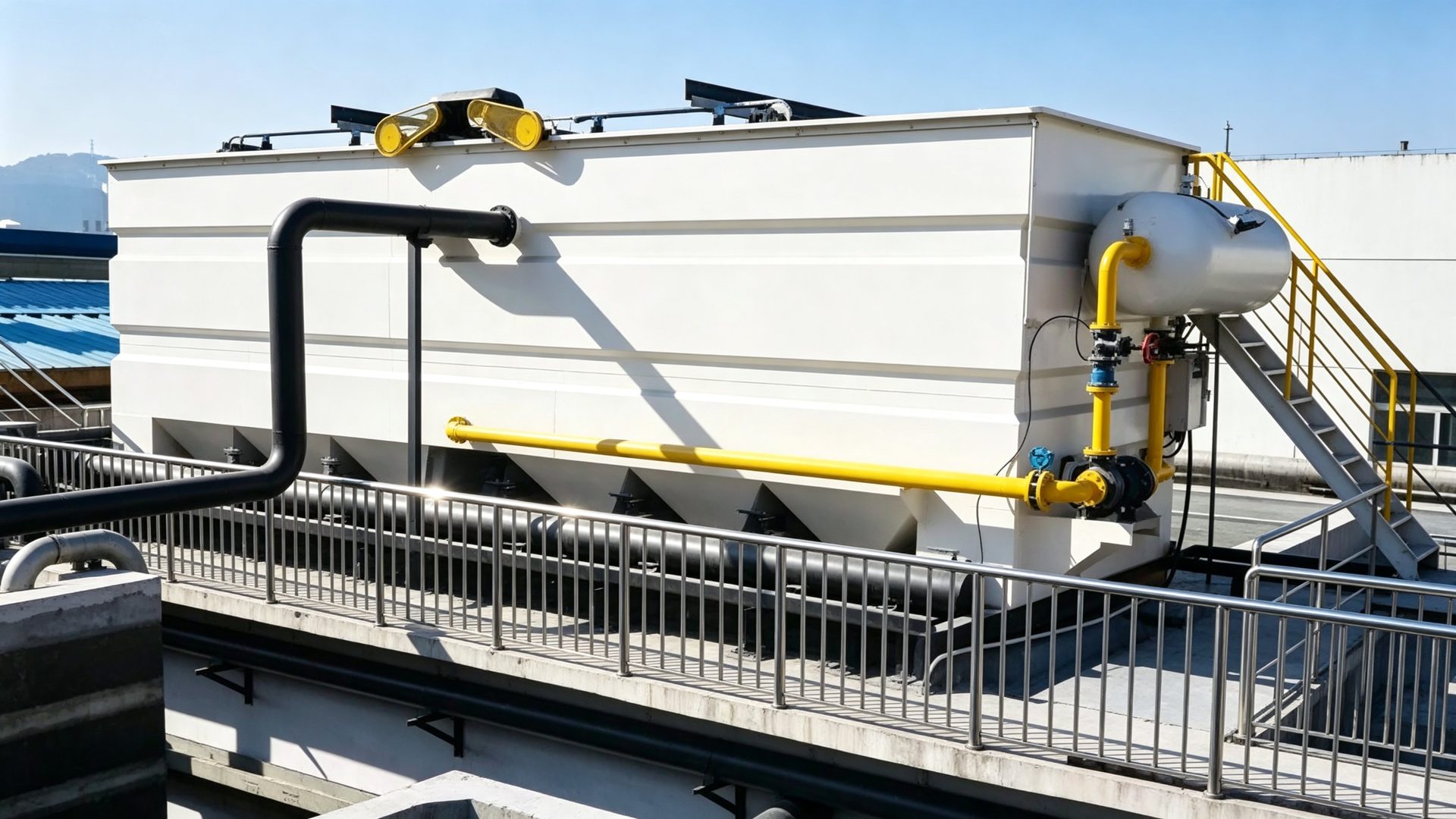 Dissolved air flotation (DAF) unit installed at a customer site - Feiran EP